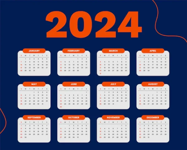 Calendrier des événements clés de l’année 2024